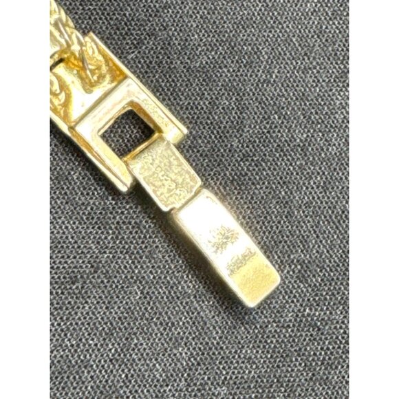 Vintage Gold Tone with Pink Stones Tennis Bracelet 7.25" Elegant & Timeless Jewe - Picture 6 of 6